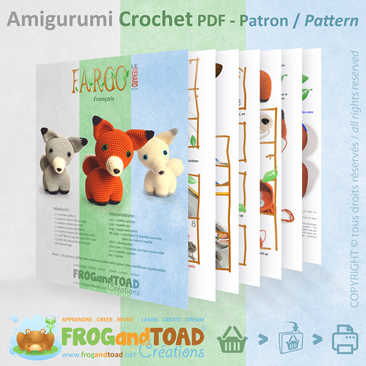 FARGO - le renard / the fox - Amigurumi Crochet PDF patron pattern - FROGandTOAD Créations